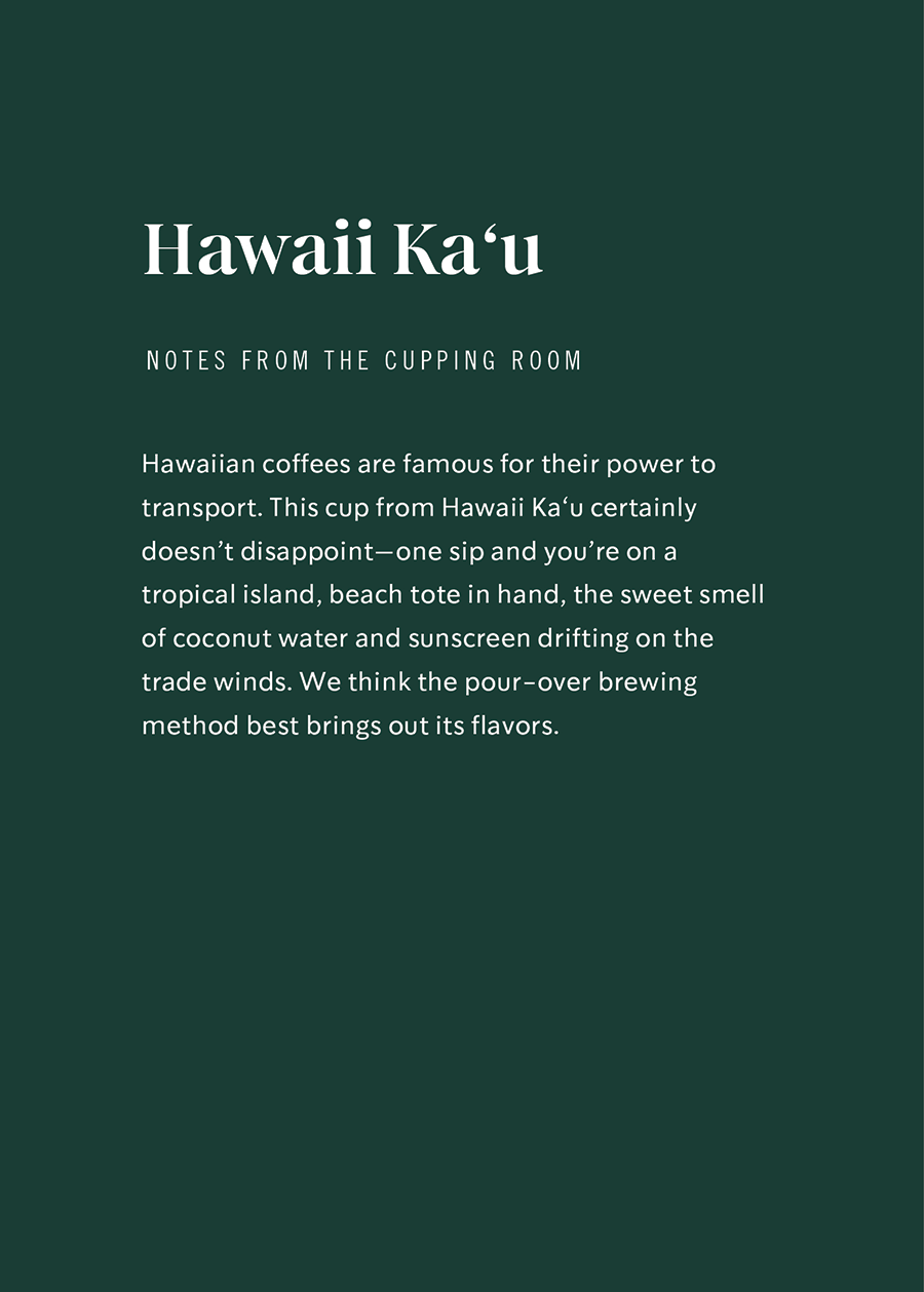 Hawaii Ka’u — notes from the tasting room